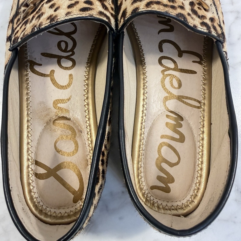 Sam Edelman Loraine Horsebit Cheetah Print Loafers Shoes Women Size 8.5 - Picture 5 of 9